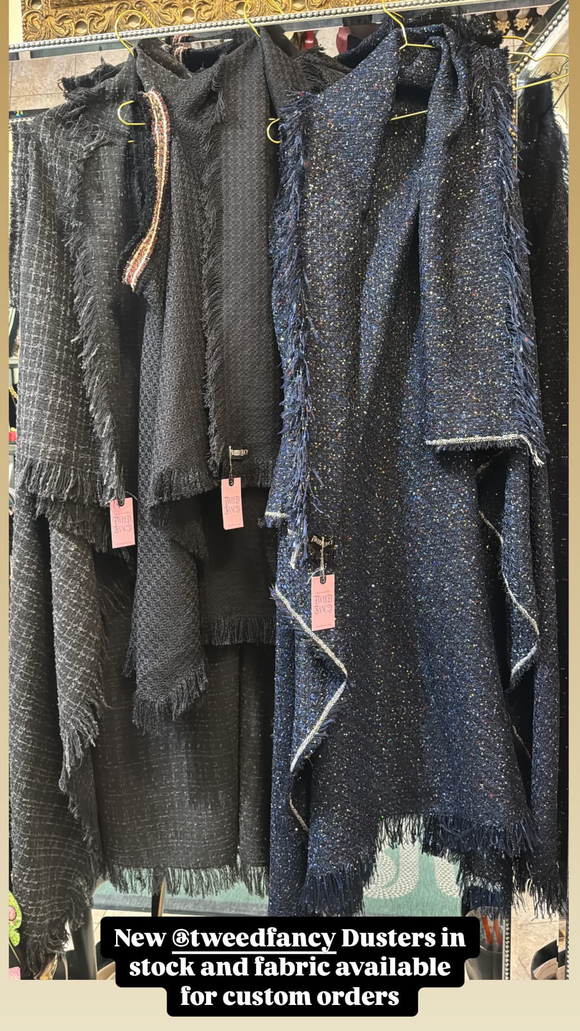 Custom tweed duster