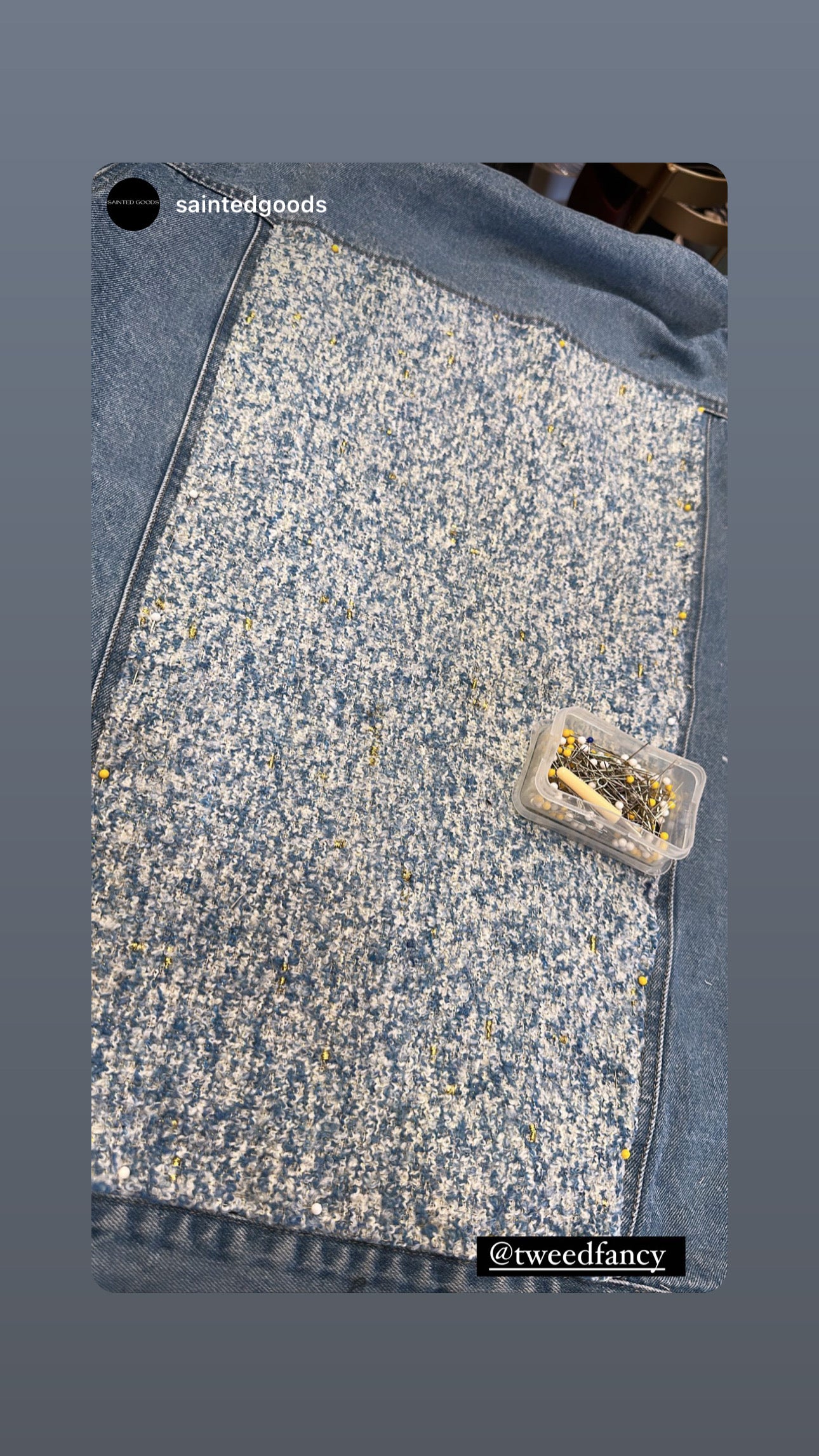 Repurposed Denim tweed jacket