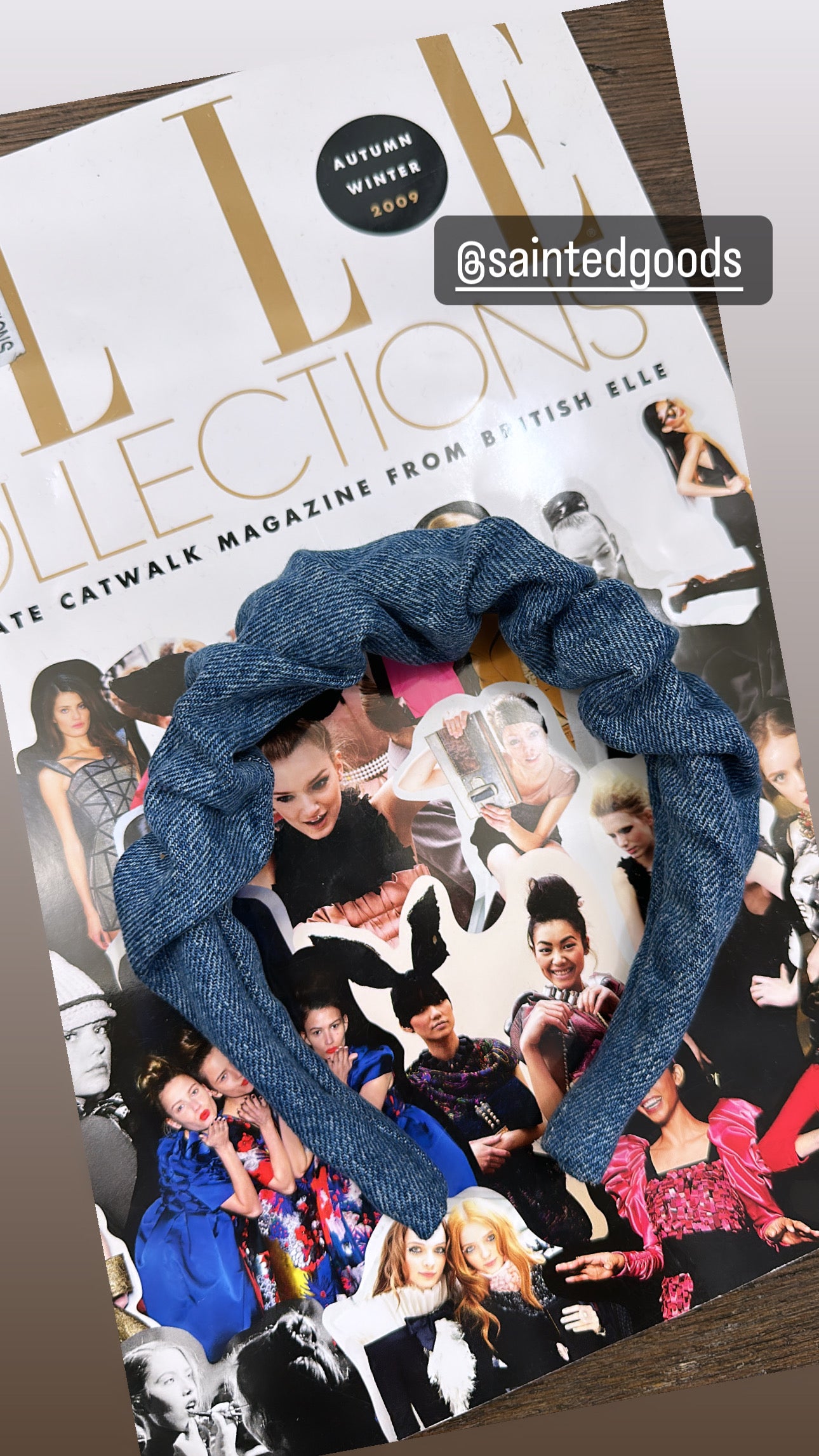 Denim headband