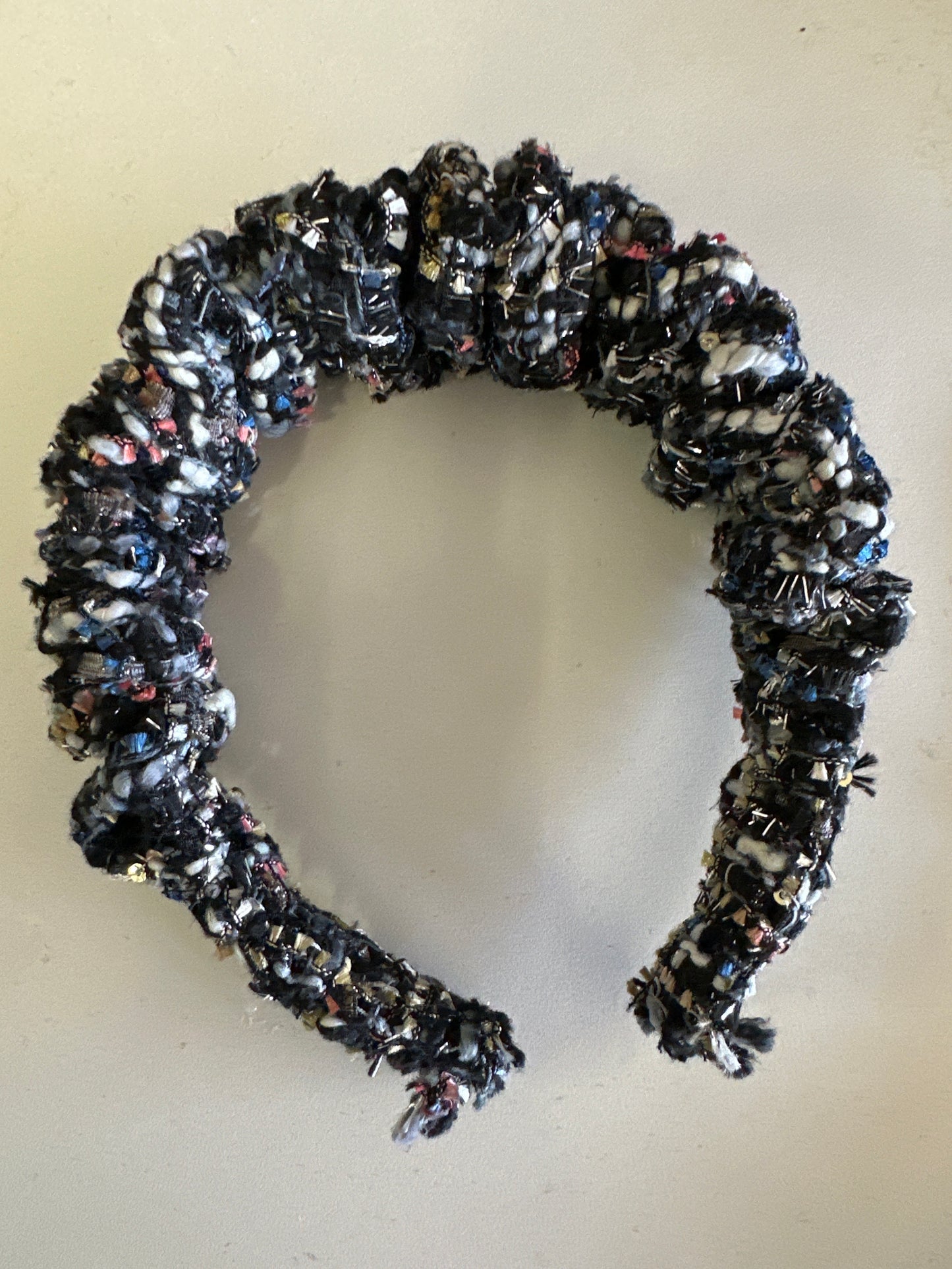 Multi black French Tweed Headband