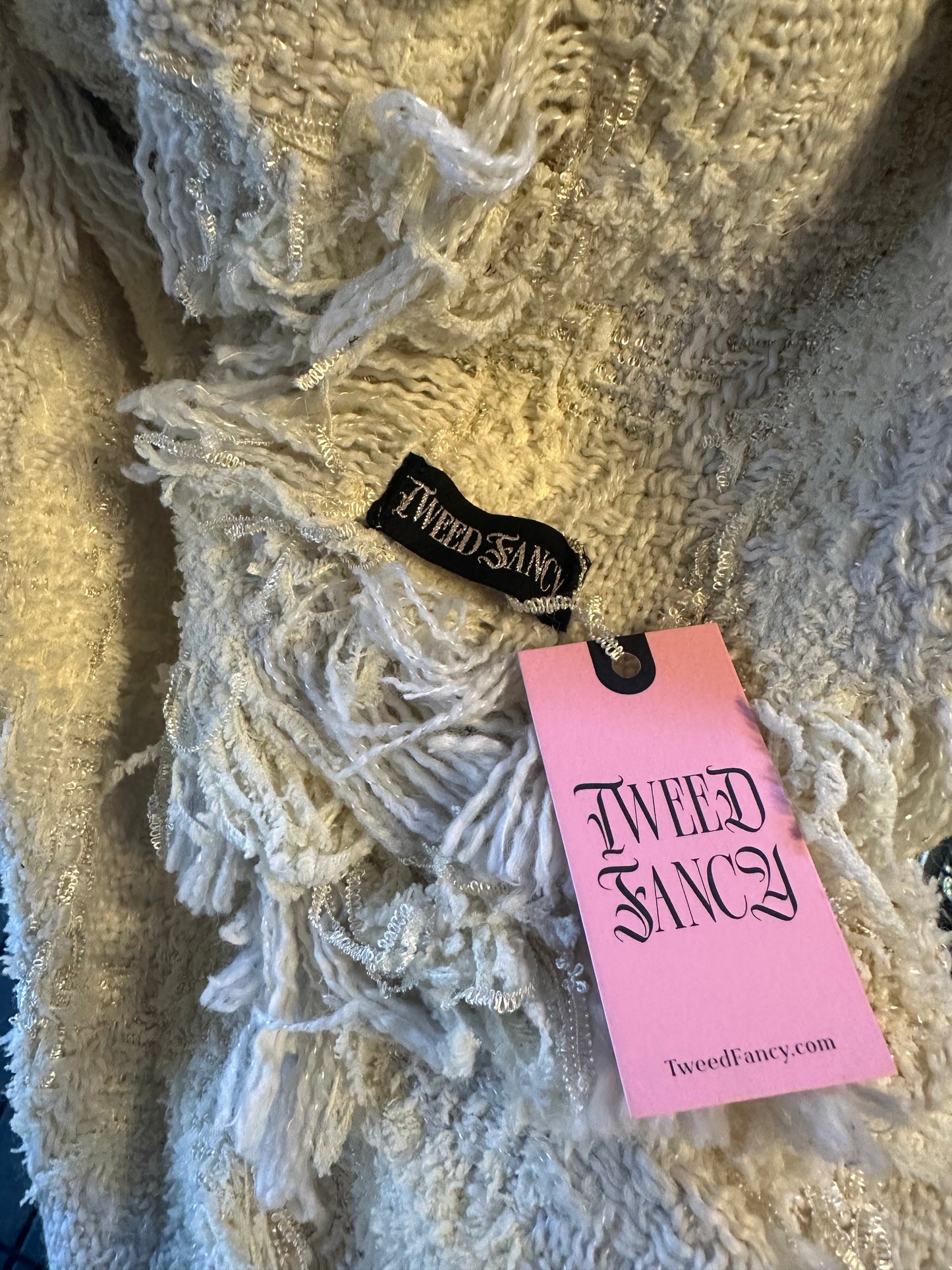 Custom tweed bell sleeve