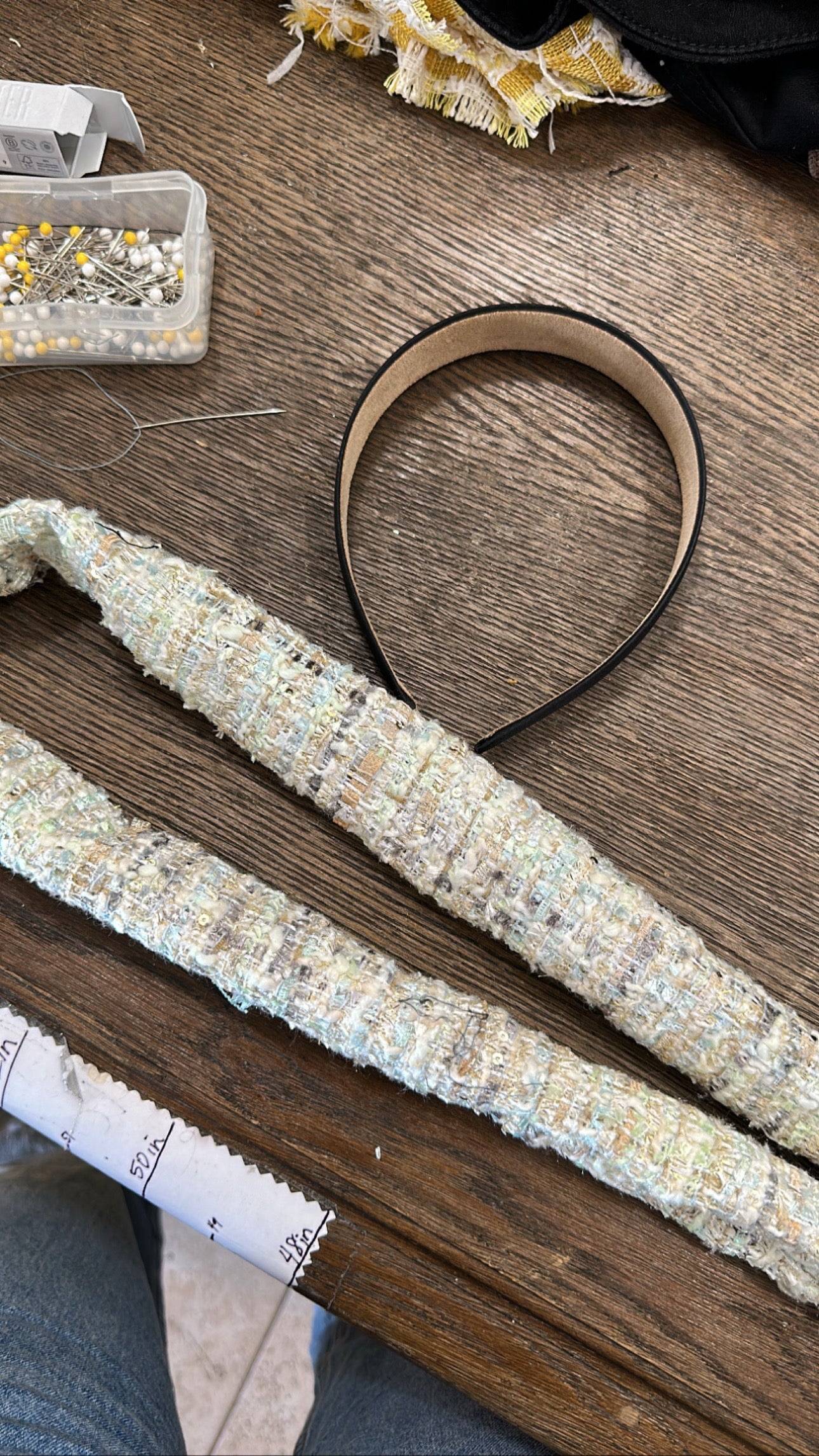 Ivory multi French Tweed Headband